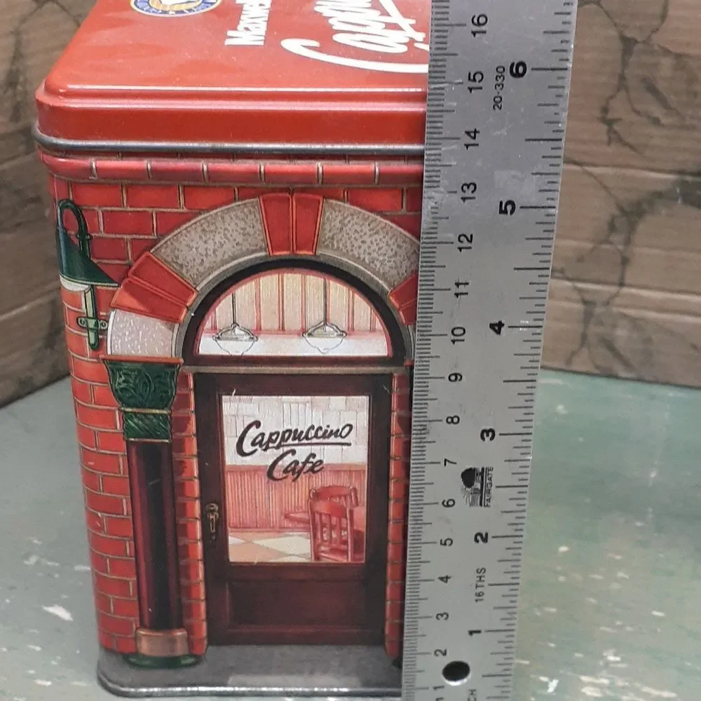 Bundle of 3 vintage coffee scenic tins.‎